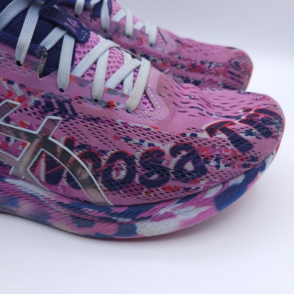 ASICS Noosa Tri 14 Shoes Womenss 10 Purple Pink Red Tropical Running 1012B208 - Picture 2 of 12